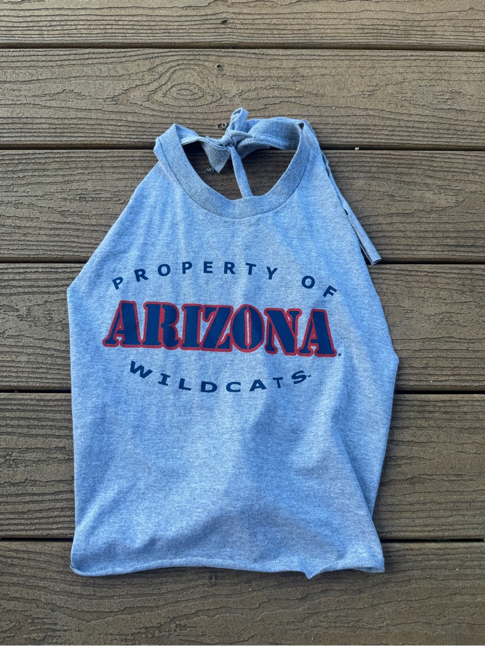 Arizona Wildcats gray halter top